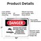 Signmission Rotating Shaft Hazard Keep Body Danger Sign, Aluminum, 10in W x 7in L, 2PK OS-2PACK-DS-A-710-L-2445 - alternate 5